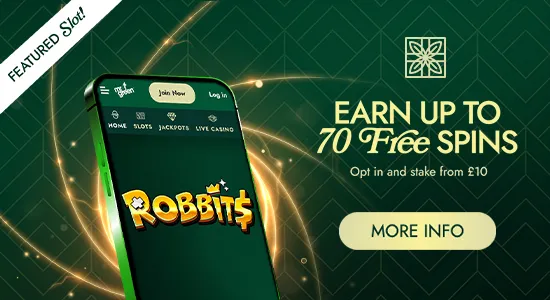 Mr Green mobil app interface med spil